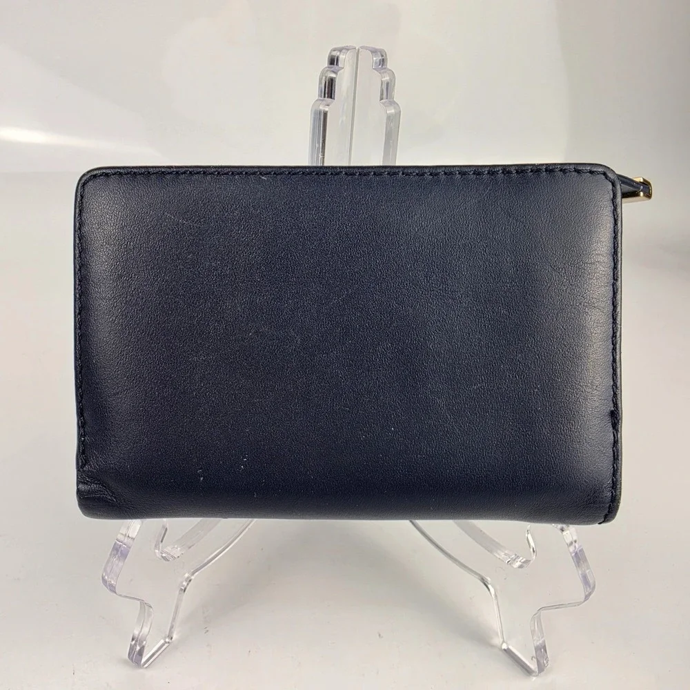 Radley London Heritage‎ Dog Shadow Medium Bifold Wallet Navy Leather Scottie